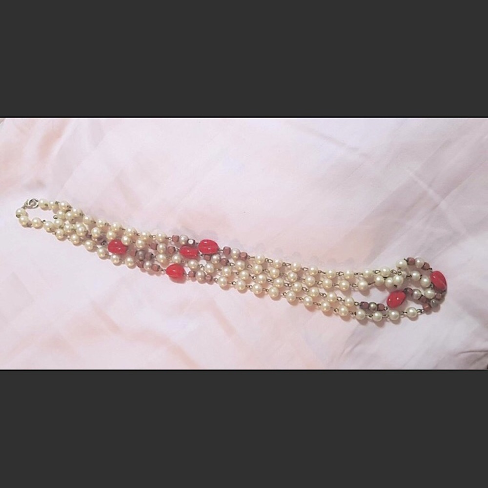 Vintage Bohemian long length beaded necklace - Picture 2 of 3